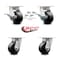 Service Caster 4 Inch Kingpinless Polyolefin Wheel Caster Swivel Locks 2 Brakes SCC, 4PK SCC-KP30S420-POR-SLB-BSL-2-BSL-2 - alternate 5